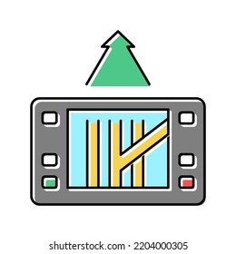 gps navigation device color icon vector. gps navigation device sign. isolated symbol illustration