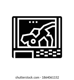gps navigation device glyph icon vector. gps navigation device sign. isolated contour symbol black illustration