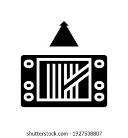 gps navigation device glyph icon vector. gps navigation device sign. isolated contour symbol black illustration