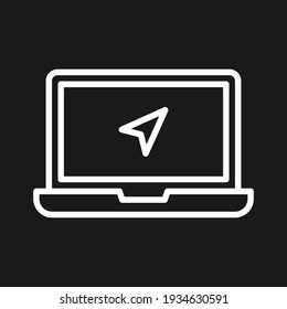Gps, navegación, dispositivo, imagen vectorial de icono del portátil. También se puede utilizar para la navegación. Idóneo para aplicaciones web, aplicaciones móviles y medios impresos.