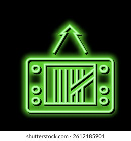 gps navigation device neon light sign vector. gps navigation device illustration