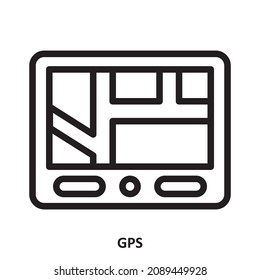 GPS Navigation display screen. simple icon design, best used for banner, flayer, or web application. Editable stroke with EPS 10 file format