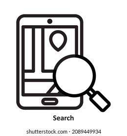 GPS Navigation display screen. simple icon design, best used for banner, flayer, or web application. Editable stroke with EPS 10 file format