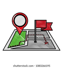 gps navigation flag pointer city place mark