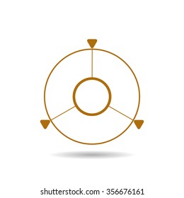 GPS navigation. icon