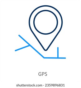 Concepto de icono de Gps y navegación
