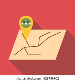 GPS navigation icon. Flat illustration of GPS navigation vector icon for web