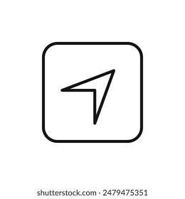 Icono de navegación GPS ideal para mapas y direcciones