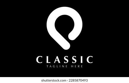 GPS navigation icon location service or direction logo abstract monogram vector template