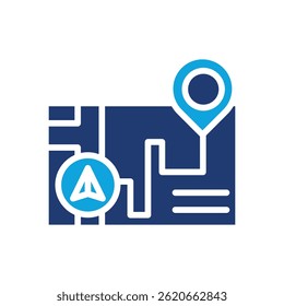 Ilustração De Vetor Misto Do Ícone De Navegação Do Gps