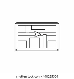 GPS navigation icon, outline style