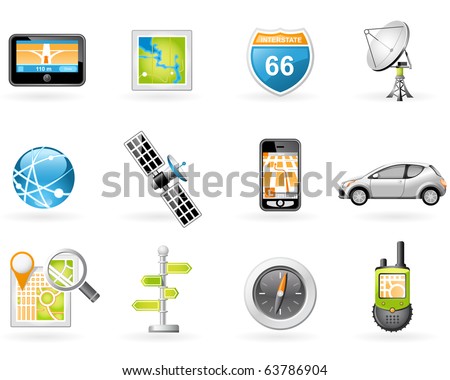 GPS and Navigation Icon Set