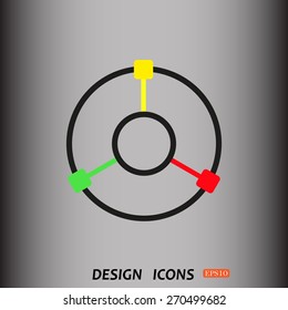 GPS navigation. icon. vector design