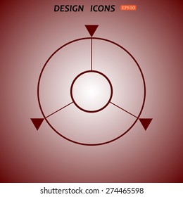GPS navigation. icon. vector design