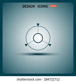 GPS navigation. icon. vector design