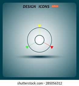 GPS navigation. icon. vector design