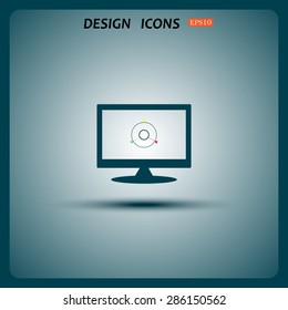 GPS navigation. icon. vector design