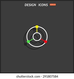 GPS navigation. icon. vector design