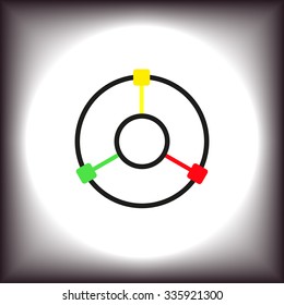 GPS navigation. icon. vector design