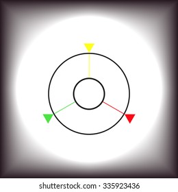 GPS navigation. icon. vector design