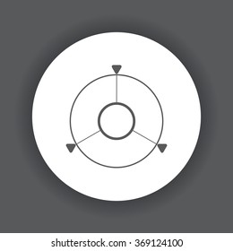 GPS navigation. icon, vector illustration. Flat design style