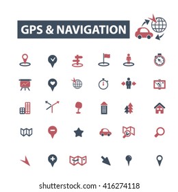 iconos de navegación de gps
