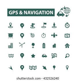 iconos de navegación de gps
