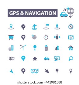 gps navigation icons