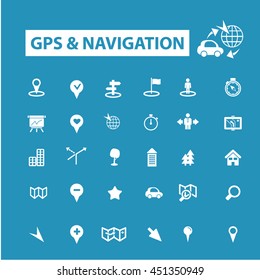 gps navigation icons