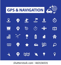 iconos de navegación de gps