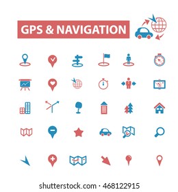 iconos de navegación de gps