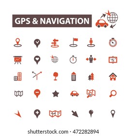 iconos de navegación de gps