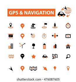 gps navigation icons