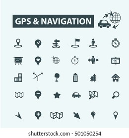 gps navigation icons