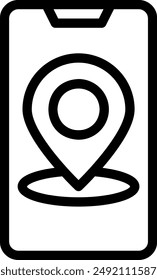 gps navigation line icon illustration vector