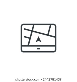 Gps navigation location map icon, vector illustration
