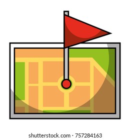 gps navigation map destination pin map flag