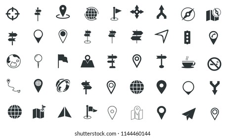 GPS, Navigation, Map Icons Collection