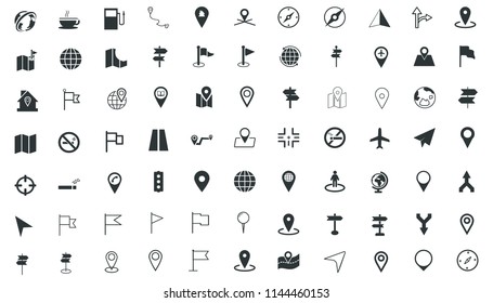 GPS, Navigation, Map Icons Collection