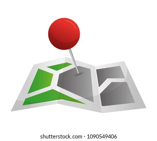 gps navigation map pin destination app concept