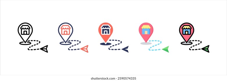 Gps Navigation Multi Style Icon Set
