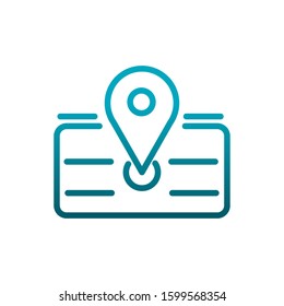gps navigation pointer digital communications vector illustration gradient line