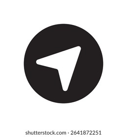  gps navigation pointer. Location arrow symbol for maps, navigation, and tracking apps.