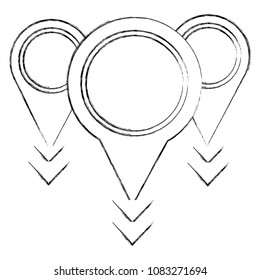 gps navigation pointer map markers image