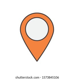 gps navigation pointer on white background vector illustration