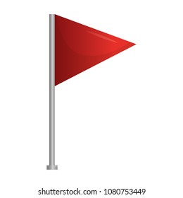 gps navigation red flag mark