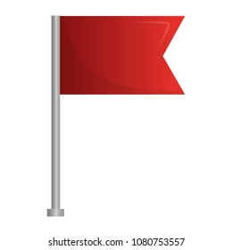 gps navigation red flag mark