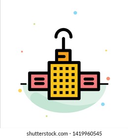 Gps, Navigation, Satellite Abstract Flat Color Icon Template