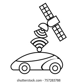 gps navigation satellite help car destination signal