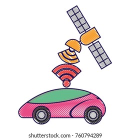 gps navigation satellite help car destination signal